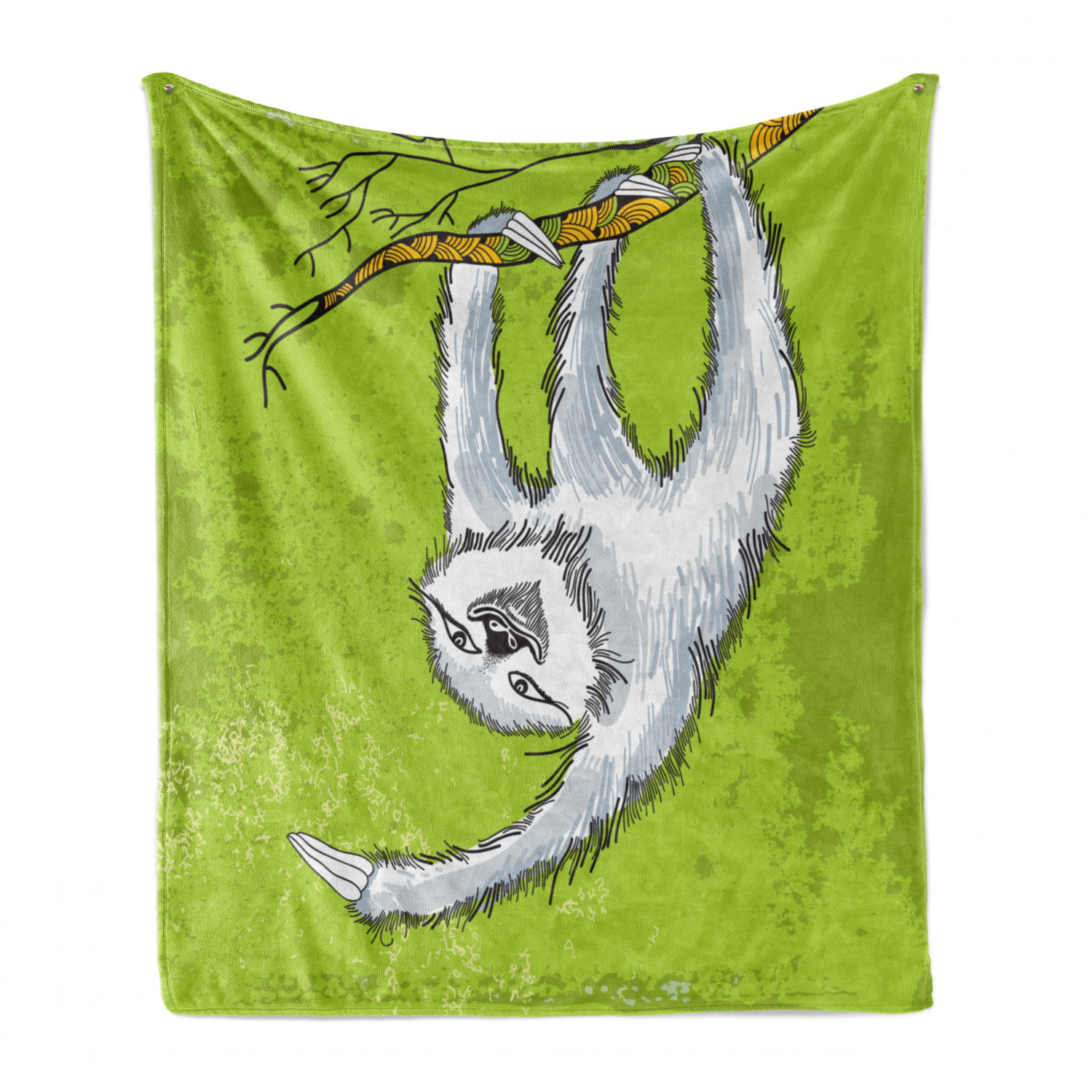 Funny and Cute Smiling Three-Toed Sloth Ultra-Soft Micro Fleece Blanket 60x50 Warm Comfortable Fuzzy Flannel Throw Blanket All Season Bed Soft Living Room Dorm