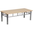 thumbnail image 1 of Natural Laminate Coffee Table with Silver Steel Frame, 1 of 4