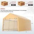 thumbnail image 2 of Gymax 9x17 ft Heavy Duty Carport Canopy PE Car Tent Steel Outdoor Garage Shelter, 2 of 10