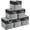 Black Grey-13LX15W, variant on Closet Organizer White Pink 13LX15W 6-Pack Foldable Fabric Storage Bins