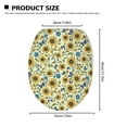 thumbnail image 6 of ZUXONGSY Sunflower Butterfly Toilet Lids Covers Decorative Round Elongated Toilet Lid Covers with Elastic Band Soft Cozy Flannel Elongated Toilet Lid Cover Easy to Install Home Decor, 6 of 6