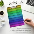thumbnail image 4 of FMSHPON Vintage Rainbow Wooden Clipboard Hardboard Wood Nursing Clip Board and Pull for Standard A4 Letter 13x9 inches, 4 of 7