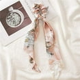 thumbnail image 4 of Zhuge Paquete de 3 bufandas con coleteros, bufandas para el pelo con estampado de margaritas y lunares, coleteros largos de seda satinada, bandas para el pelo con lazo (estilo 2), 4 of 4