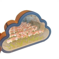 Bexikou Cloud Mirror Tulip Lamp, DIY Tulip Flower Lamps, Cloud Tulip Mirror Night Light, Bedroom Sleeping Table Lamp Gifts Decor for Teen Girls