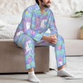thumbnail image 5 of Mens Pajamas Set, Dreamy Colorful Fishtail Horse Button Down Long Sleeve Loungewear Sleepwear Pjs sets for Men, 5 of 5