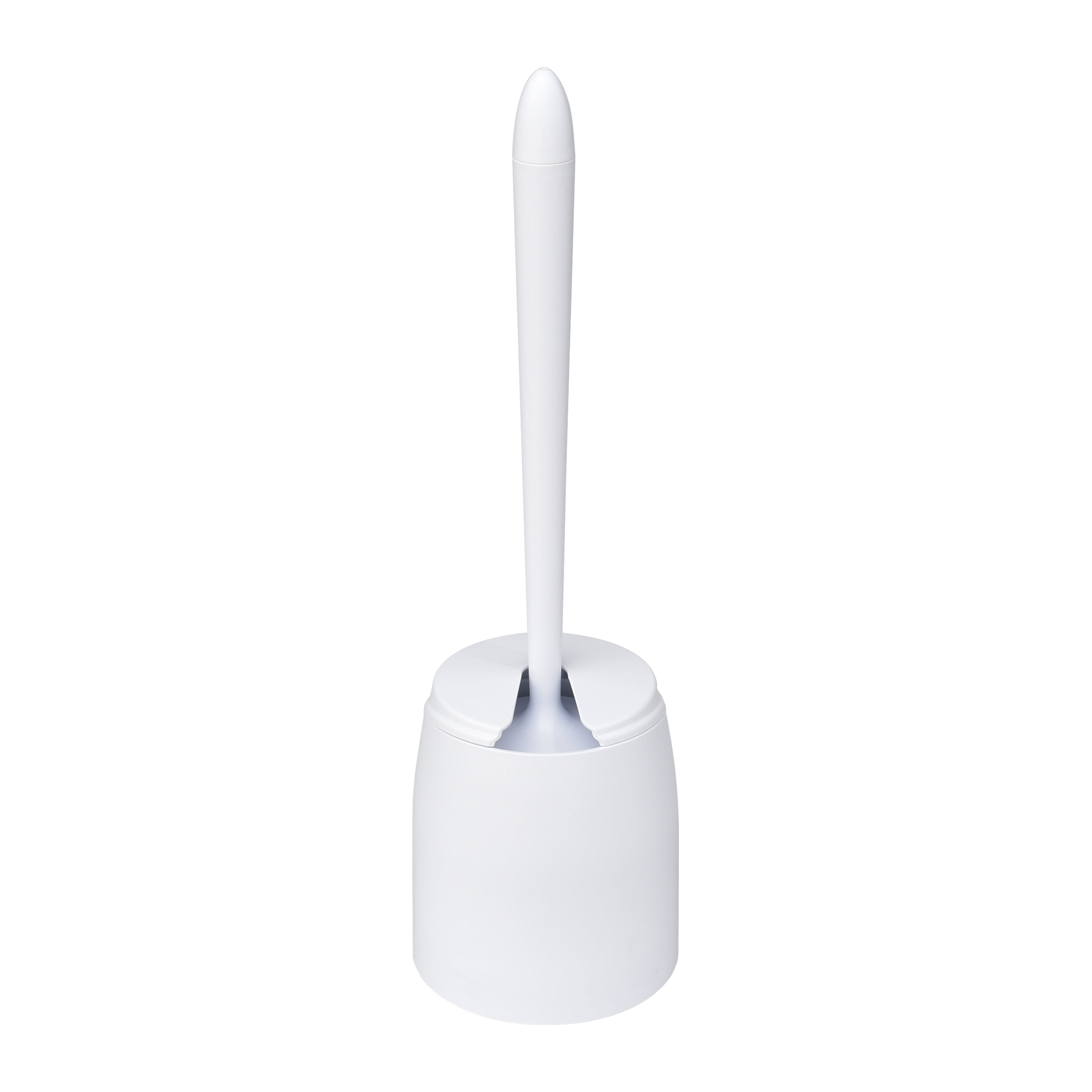 Mainstays Self Closing Plastic Toilet Brush, White