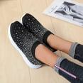 thumbnail image 6 of AngryMonkey Women's Rhinestones Mesh Sport Slip-on Shoes,anti slip Good Arch Breathable Lightweight Casual Sock Sneaker Nurse Shoes, 6 of 9