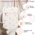thumbnail image 4 of DAKIMOE Bible Cover Case for Women Bible Bag with Durable Handle Quilted Carrying Book Case Church Bag Bible Study Supplies Accessories Gift for Mother Lady Women, Pink Bow, 4 of 7