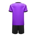 thumbnail image 4 of JanJean Kids Boys Soccer Jersey and Shorts Set Athletic T-Shirt Football Team Training Uniforms Purple 4, 4 of 5