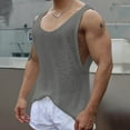 thumbnail image 2 of BADHUB Men's Mesh Fishnet Tank Top Hollow Out Breathable Sleeveless Muscle Loose Undershirt Gray L, 2 of 9