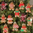 thumbnail image 2 of Gingerbread Man Ornaments Xmas Tree Hanging Pendant 2023 Merry Christmas Decorations for Home 2024 New Year Gift Navidad Noel, 2 of 4