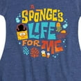 thumbnail image 3 of The Spongebob Movie: Search For Squarepants - Sponges Life For Me - Youth Girls Fit And Flare Short Sleeve Dress, 3 of 6