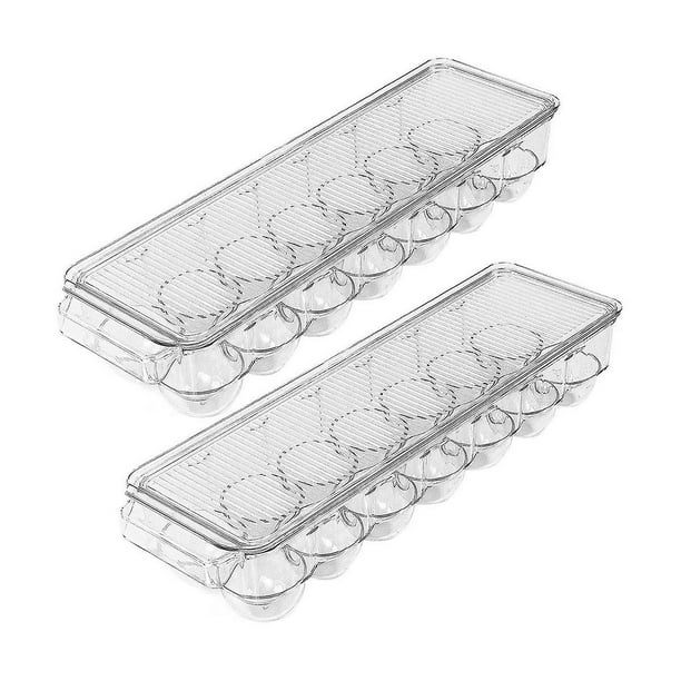 Egg Container 14 Egg Container With Lid & Handle, Egg Holder For Refrigerator, Egg Storage & Egg