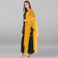 thumbnail image 4 of Janasya Indian Round Neck Half Sleeve Gold Print Dark Green Poly Crepe Kurti With Sharara And Dupatta For Women, 4 of 10
