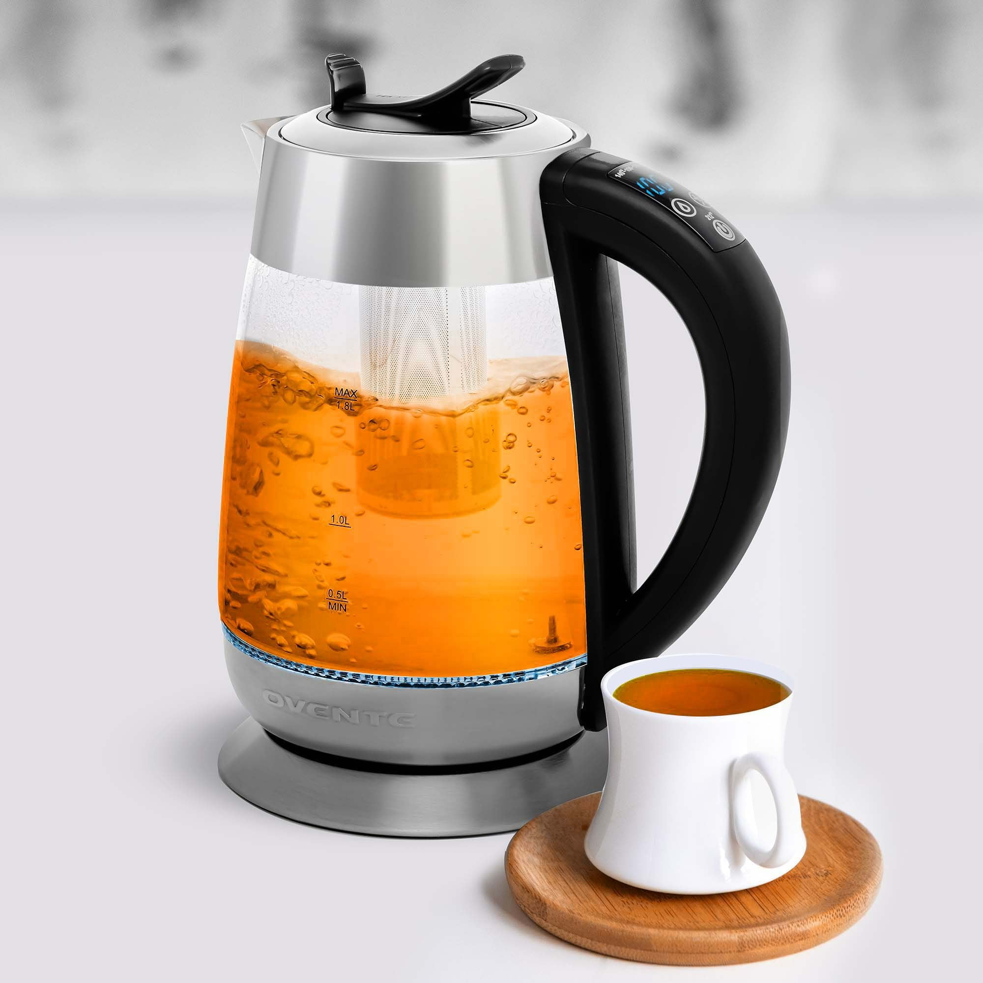Ovente 1.79 Quarts Stainless Steel Electric Tea Kettle