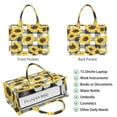 thumbnail image 2 of Large Capacity Tote Bag,Black White Gray Checker Sunflower Pattern Handbag Fashion Luxury Tote Bag,15.7"x13"x 5.1" Inches,Laptop Compatible, 2 of 6