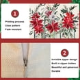 thumbnail image 4 of Juego de 4 fundas de almohada con diseño de corona navideña, decoraciones navideñas de invierno, 4 of 5