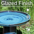 thumbnail image 3 of Sunnydaze Freestanding Ceramic Outdoor Bird Bath, Glazed, UV-Resistant Galaxy Blue Finish, 3 of 12