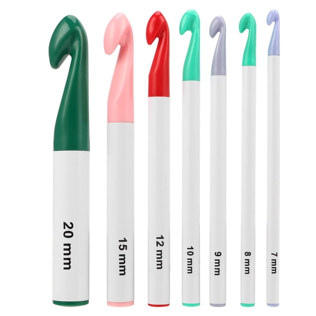 Oubit DIY Weaving Crochet,7Pcs Crochet Set Hollow Color Crochet Knitting Tool Unparalleled Experience