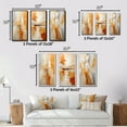 thumbnail image 4 of Designart "Glam Orange Beige composition IV" Fashion Wall Art Set Of 3 - Orange Fashion Canvas Set For Living Room Decor, 4 of 6