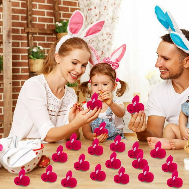 20pcs Easter Decoration Mini Bunny Easter Bunny Doll Toy Gift