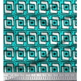 thumbnail image 1 of Soimoi Rayon Fabric Square & Floral Block Print Fabric by The Yard 42 Inch Wide, 1 of 2