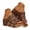 Brown, variant on Stylago Women Chunky Platform Sandals Comfortable Cork Footbed Wedge Slides Ladies Arch Support Summer Beach Slippers Black Size 9