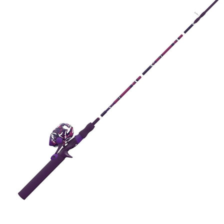Zebco Splash Spincast Reel and Fishing Rod Combo, 6-Foot 1-Piece Fiberglass Rod, Medium Power, Moderate Action, Size 20 Reel, Ball Bearing System, All Metal Gears, Tidepool Purple