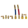 thumbnail image 1 of Trousse d'Adaptateurs de Raccords CA R12 à R134A, Ensemble de 8 Adaptateurs de Conversion de Boyau de Jauge CA avec Spécifications Complètes pour Réfrigérant de Climatiseur CA de Voiture, 1 of 7