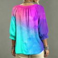 thumbnail image 5 of Womens Polka Dot Lace Up Blouses Women's V-Neck Abstract Geometric Print Flowy Summer Ruffe Shirt, 5 of 5