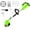 Green, variant on Electric Lawn Mower, Batteries Supply Rechargeable D-Shaped Handle 2 Wheel Electric Lawn Mower 3 in 1 Brush Cutter Cordless Grass Trimmer