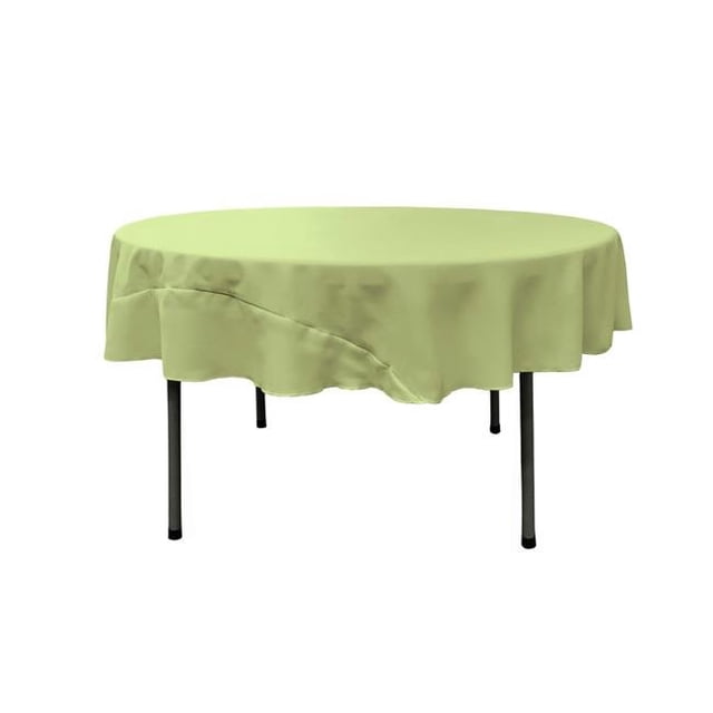 Nappe en Popeline de Polyester TCpop72R-SageP19&44; Sauge - 72 in. Ronde