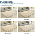 thumbnail image 6 of Hasoo 8' x 10' Area Rug for Living Room Washable Modern Plaid Non Slip Non Shedding Neutral Indoor Decor Carpet, Beige, 6 of 6