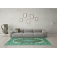 thumbnail image 3 of Ahgly Company Indoor Rectangle Persian Turquoise Blue Traditional Area Rugs, 2' x 4', 3 of 4
