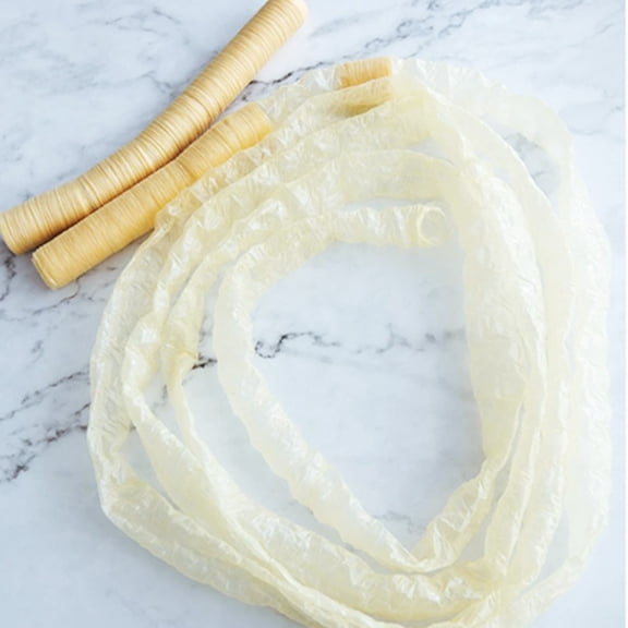 Edible Collagen Casing for Homemade Sausage, Natural Clear 17MM x 20CM Roast Sausage Hot Dog Casing, 2 Pcs Food-Grade Casing for Salami Ham Snack Sticks, DIY Sausage Making Supplies