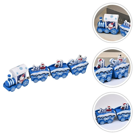 MEIBUTYUP Wooden Christmas Train Decoration Made of Plastic for Holiday Parties and Festive Seasonal Celebrations