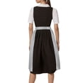 thumbnail image 4 of GDREDA Oktoberfest Bavarois Tablier Mi-Long Classique Uni pour Femme avec Liens pour Robe de Fête pour Rassemblements Festifs, 4 of 8