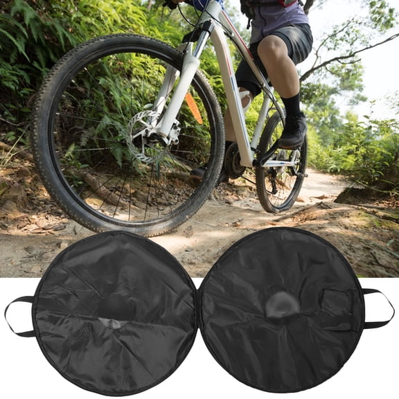 SWETRACE Bike Front Hangable Bag Black Cotton Cyclists 1Pcs 27.6x27.6in