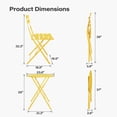 thumbnail image 5 of KAMEROUT 3-Piece Folding Bistro Set with 2 Chairs and 1 Table for Patio, Yard, Yellow, 5 of 7