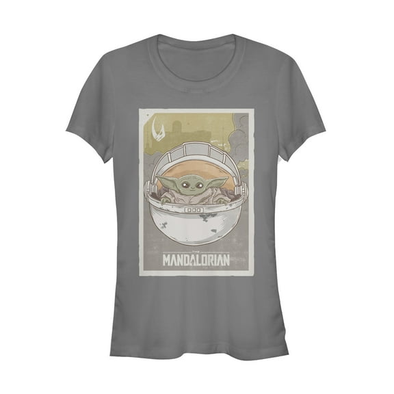 Junior's Star Wars: The Mandalorian The Child Cradle  Graphic Tee Charcoal Small