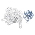 thumbnail image 4 of QUMIIRITY 30Pcs Rectangular Metal Fasteners for Artwork and Cabinets Indoor Installation 1.8X0.6In, 4 of 5