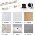 thumbnail image 2 of Barra extensible para cortina de ducha de 160 a 210 cm, sin perforaciones, de acero compuesto de color crema, diámetro de 32 mm, barra telescópica multifunción para cortinas y ropa, 2 of 5