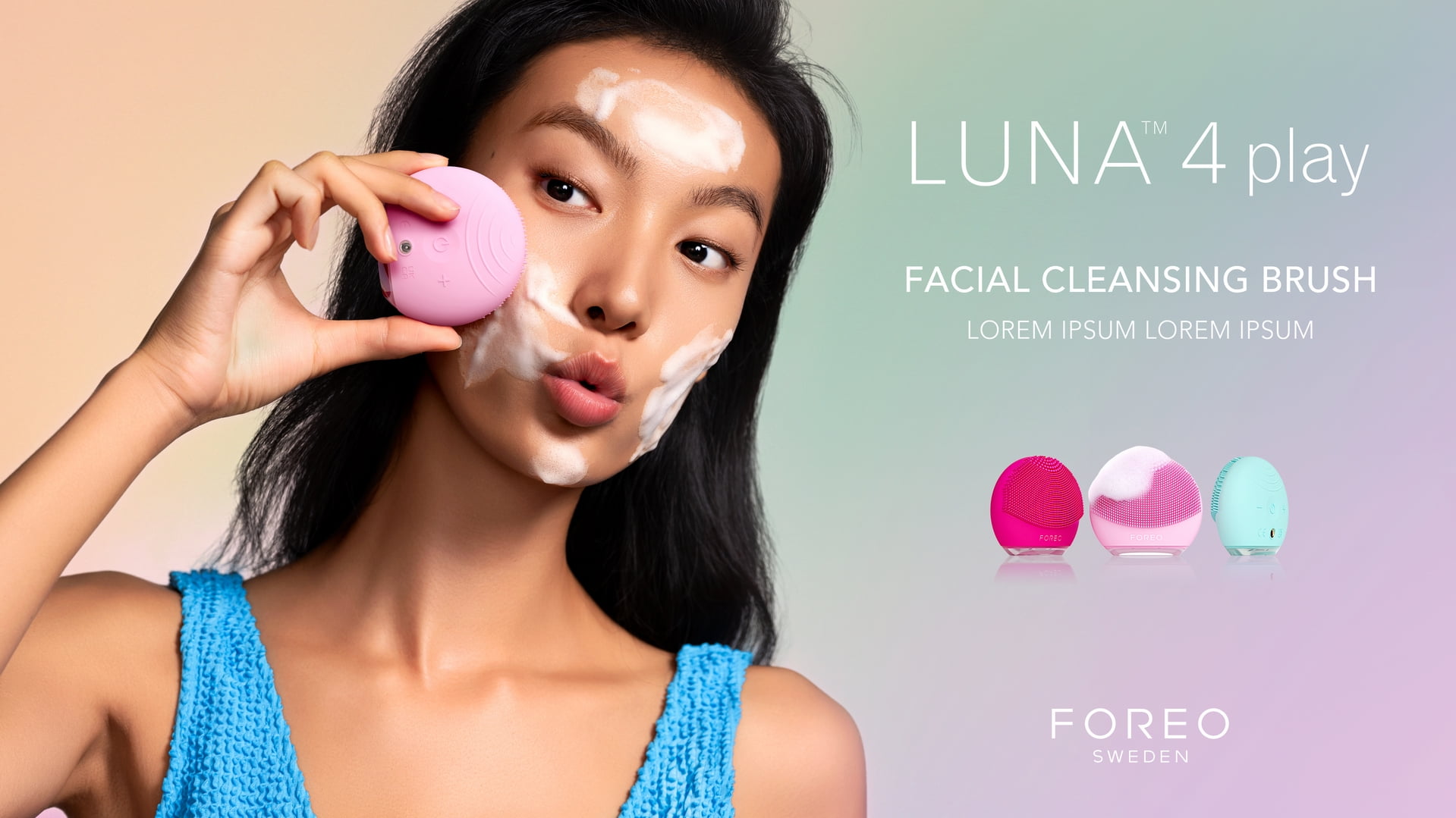 LUNA 4 Play Facial Cleansing Brush - Pearl Pink
