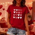 thumbnail image 4 of Avrnliq Womens Red Valentine's Day Heart Graphic Top Casual Love Print Long Sleeve Crew Neck Valentine Shirt for Date Night Holiday Gift,Size M, 4 of 6