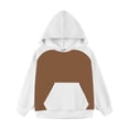thumbnail image 4 of Mercatoo Youth Ho𝐨die Sweatshirt 𝗖olorblock Color Long Sleeve Pullover Ho𝐨die for Girls Boys with Pocket, 4 of 7