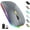 Grey, variant on LED Wireless Mouse, Rechargeable Slim Silent Mouse 2.4G Portable Mobile Optical Office Mouse with USB & Type-c Receiver, 3 Adjustable DPI for Notebook, PC, Laptop, Computer, Desktop (Grey)