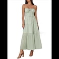 thumbnail image 1 of Vestido Informal de Verano para Mujer, Estilo Bohemio, con Tirantes Finos y Lazo, para Playa, 2025 Verde L, 1 of 7