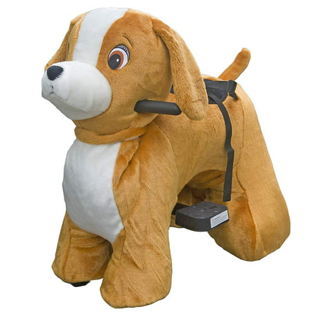 Rechargeable 6V/7A Plush Animal Ride On Toy for Kids (3 ~ 7 Years Old) With Safety Belt