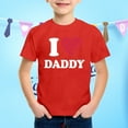 thumbnail image 2 of Hihipz Little Boy's T Shirt Father's Day Printed Tee Tops Casual Comfortable Summer Kids Tshirt,Sizes 4-5, 2 of 4