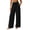 Black, variant on MXUIKV Pants for Women Lightweight Loose Fitted Wide Leg Drawstring Elastic Waist Trousers with Pockets(X-Large,White)